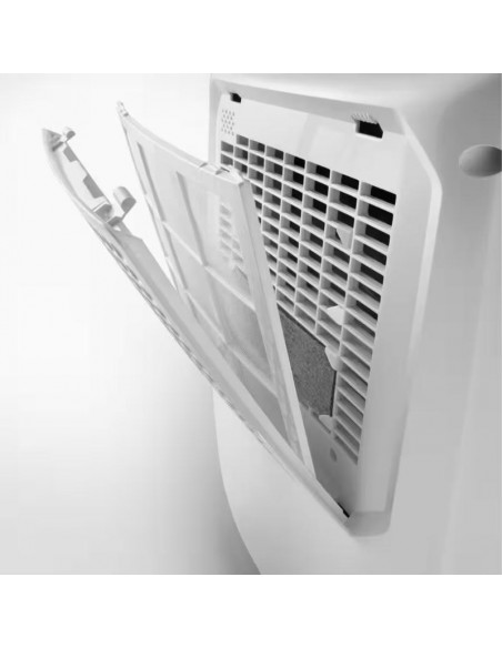 Design élégant et pratique du déshumidificateur blanc Delonghi