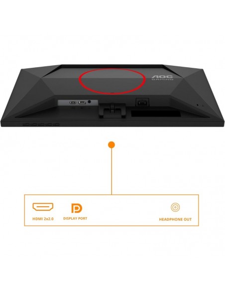 Ecran AOC Gaming 24G4HRE connectique HDMI DisplayPort
