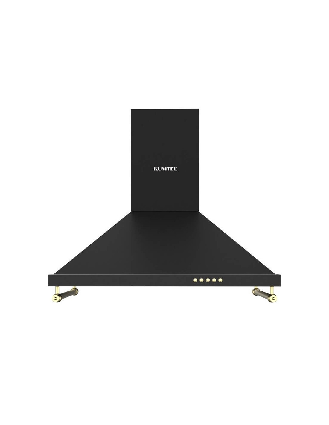 Hotte Pyramidale KUMTEL noire 60 cm murale design