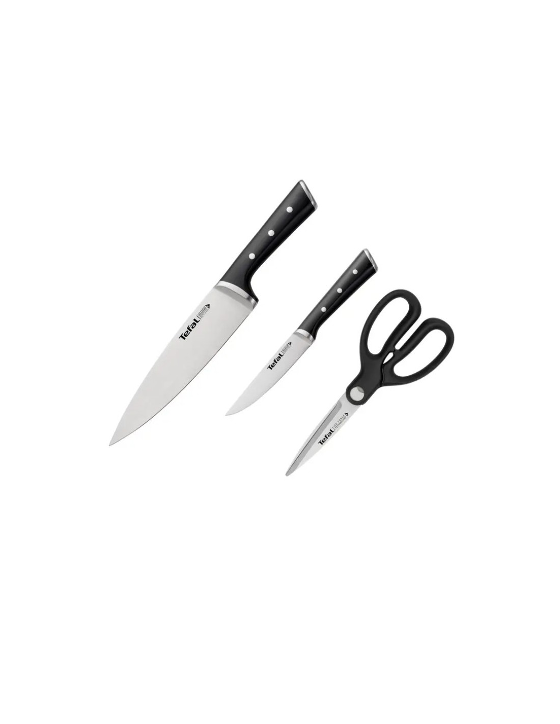 Kit De Couteaux 3 Pièces TEFAL Ice Force - Set ergonomique pour cuisine