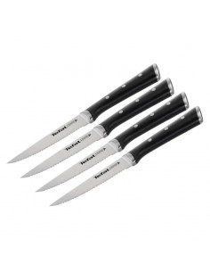 couteaux de cuisine inox Tefal noir