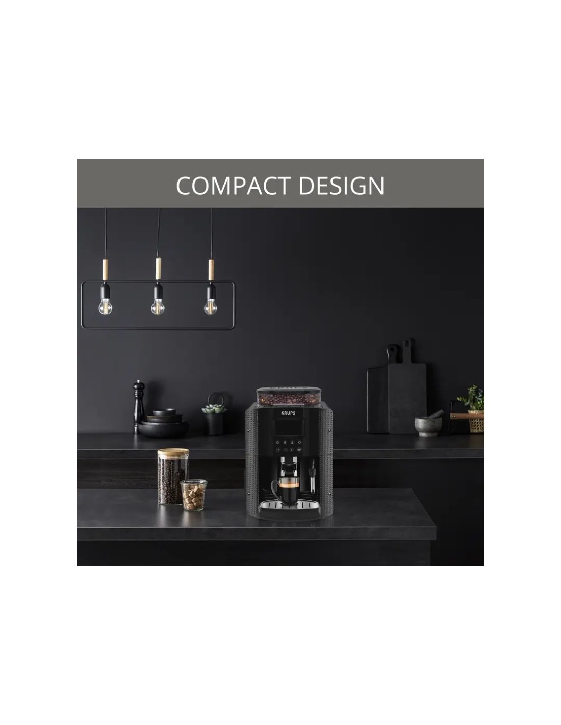 KRUPS Machine à Café noir élégant design moderne