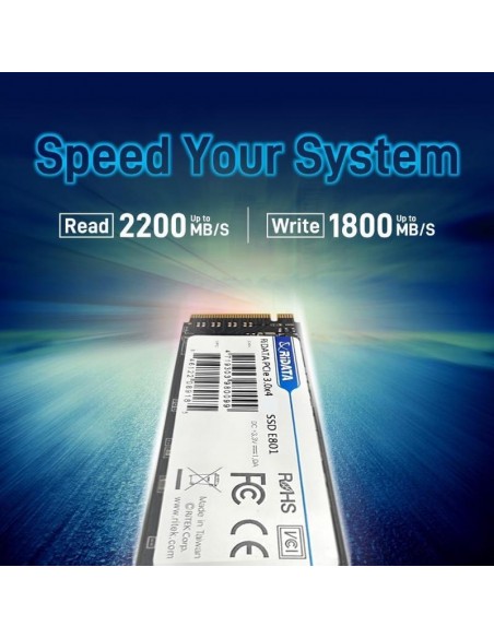 SSD noir Ridata 256 Go compatible desktop et laptop