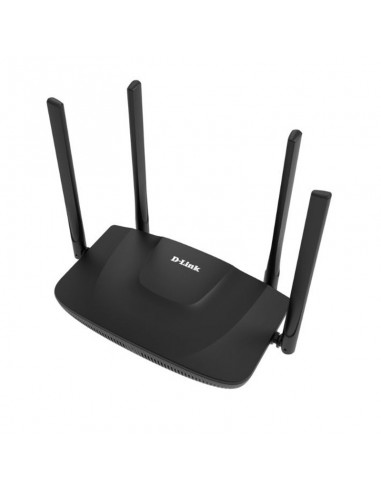 Routeur D-LINK noir design élégant pour maison connectée