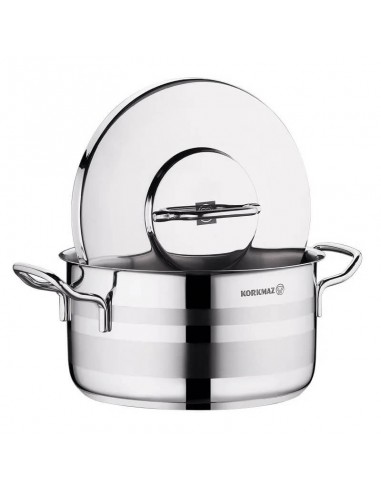 Faitout inox 18/10 robuste pour cuisson rapide