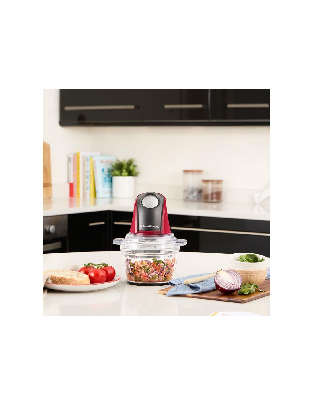 Mini Hachoir Électrique RUSSELL HOBBS bol verre 200W cuisine