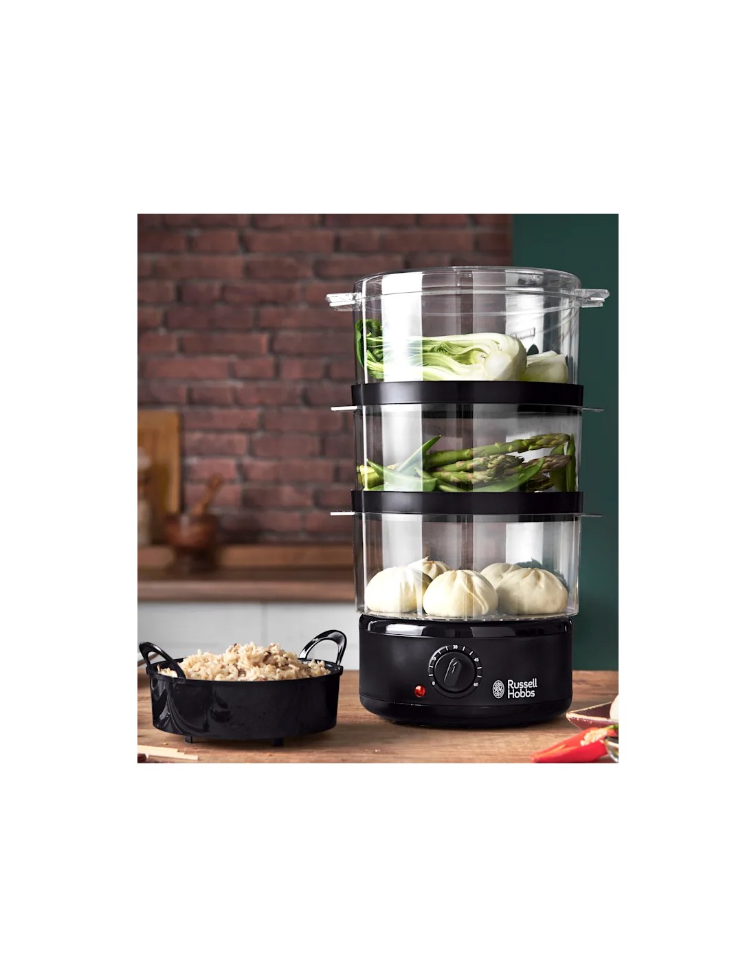 Appareil cuisson vapeur Russell Hobbs design compact noir