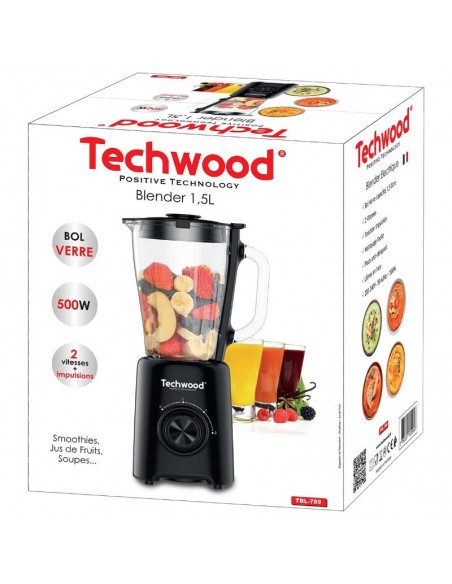 Mixeur portable TECHWOOD pratique pour jus et sauces maison