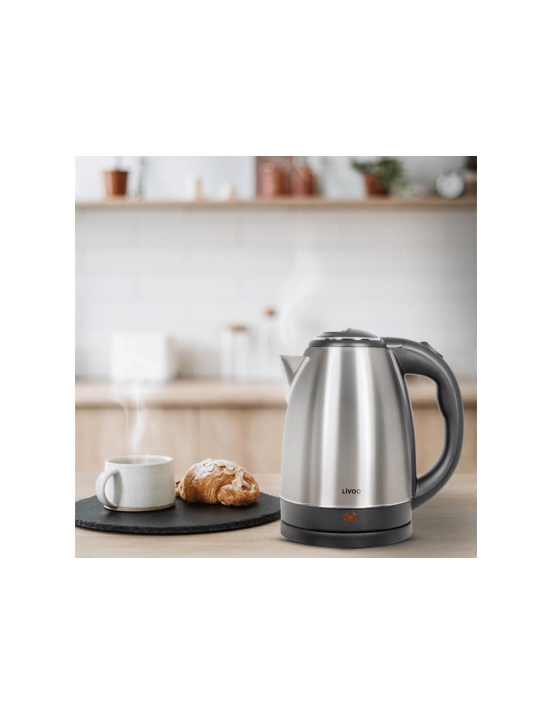 Bouilloire sans fil Livoo pratique et sécurisée pour cuisine