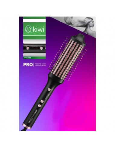 Brosse thermique noire KIWI KHS-2038 avec cordon 360°