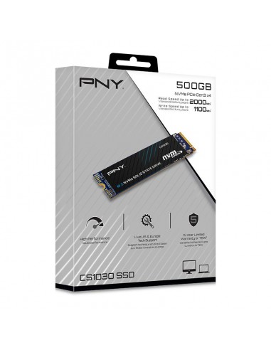 SSD PNY 500Go M2 2280 compatible carte mère nvme