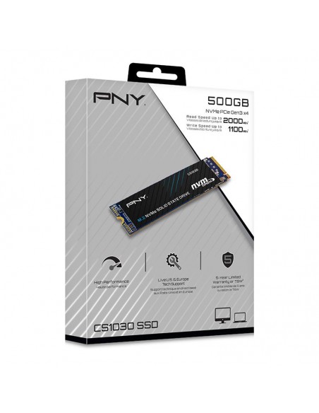 SSD PNY 500Go M2 2280 compatible carte mère nvme