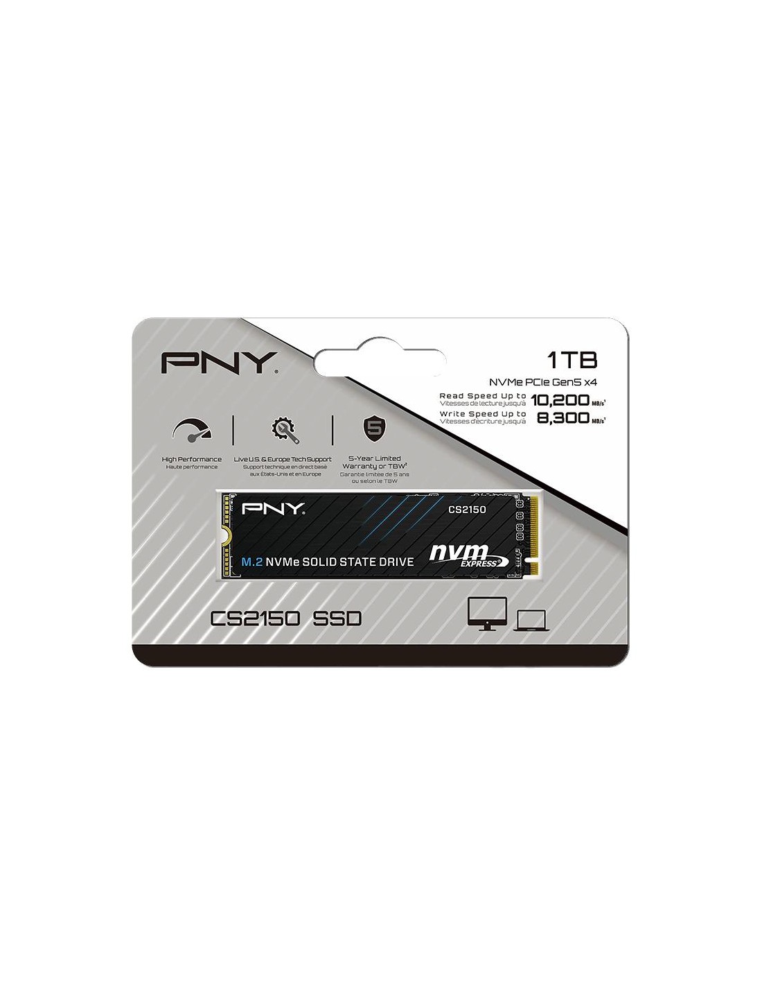 Disque dur interne SSD PNY 1To M.2 PCIe haute performance