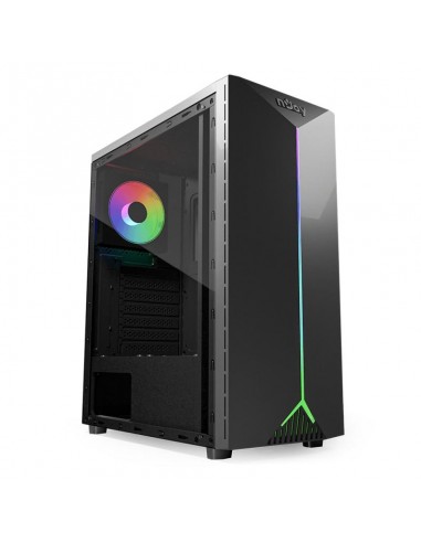 Boîtier Gamer NJOY ANIL vue latérale panneau vitré RGB