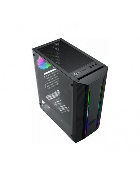 boitier gaming noir RGB avec espace gestion câbles propre intérieur boitier gaming noir RGB avec espace gestion câbles propre intérieur