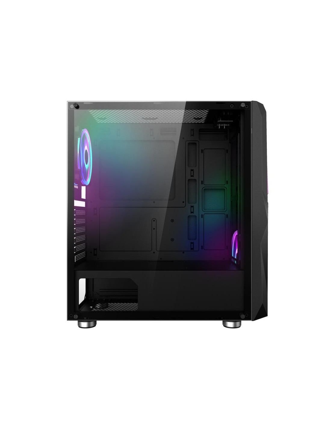 Boîtier gaming ARGB RGB panneau verre trempé élégant