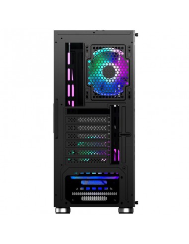 Boîtier PC gamer RGB avec ventilation optimisée et airflow puissant Boîtier PC gamer RGB avec ventilation optimisée et airflow puissant