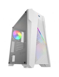 Boîtier AQIRYS CANOPUS ARGB vue latérale verre trempé blanc