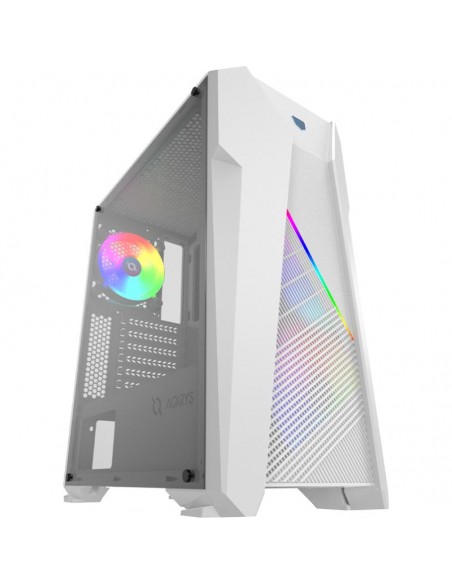 Boîtier AQIRYS CANOPUS ARGB vue latérale verre trempé blanc