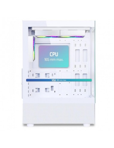 Boîtier PC gamer ARGB ventilateurs haut haut et arrière installés