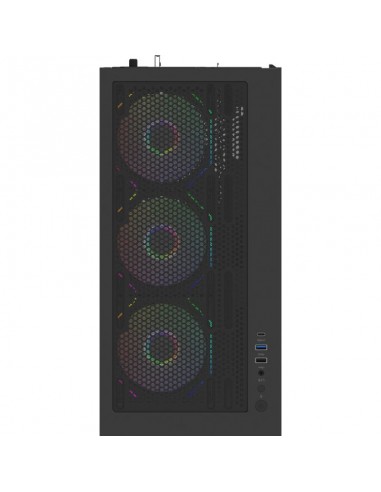 boîtier PC gaming Tunisie noir avec panneau verre trempé RGB élégant