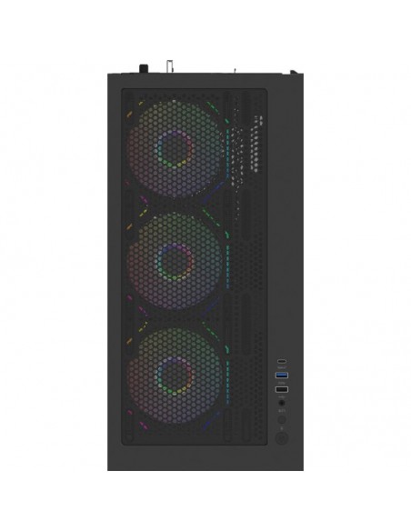 boîtier PC gaming Tunisie noir avec panneau verre trempé RGB élégant