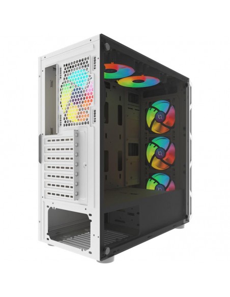 Boîtier PC gamer blanc AQIRYS Arcturus ventilateurs ARGB avant