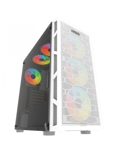 Boitier gaming verre trempé blanc RGB setup gaming complet ARCTURUS