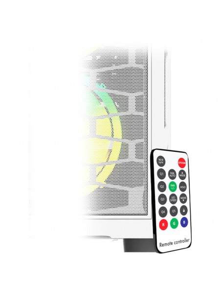 Boitier Gamer AQIRYS ARCTURUS ARGB White vue latérale verre trempé