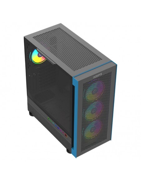 boîtier gaming moyen tour RGB design noir verre trempé élégant