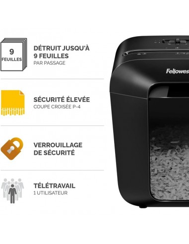 shredder Fellowes LX-50 corbeille 17 litres usage individuel