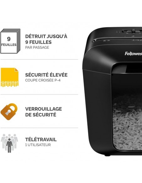 shredder Fellowes LX-50 corbeille 17 litres usage individuel