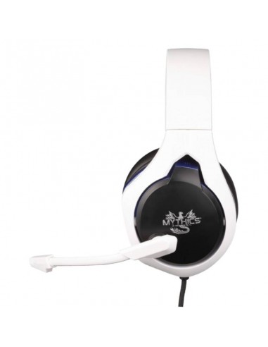Casque Konix PS5 micro flexible communication claire gaming