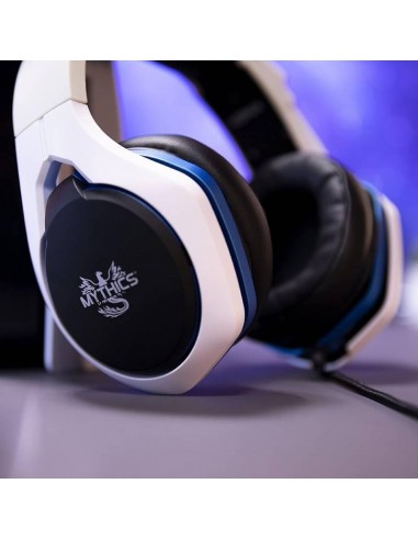 Casque gaming blanc PS5 design ergonomique moderne Konix