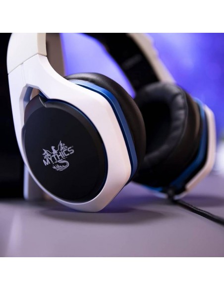 Casque gaming blanc PS5 design ergonomique moderne Konix
