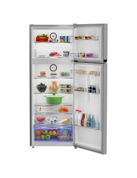 frigo Beko design inox moderne cuisine familiale élégante