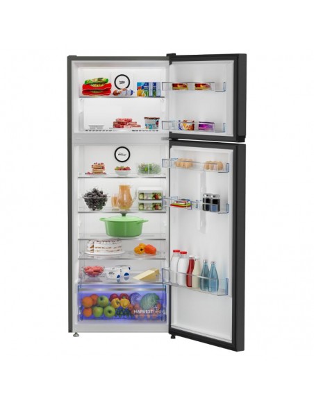 Réfrigérateur Beko RDNG551M20XBR vue porte ouverte rangement optimisé