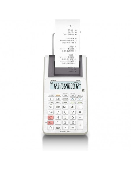 calculatrice casio HR-8RC-WE compacte blanche usage quotidien