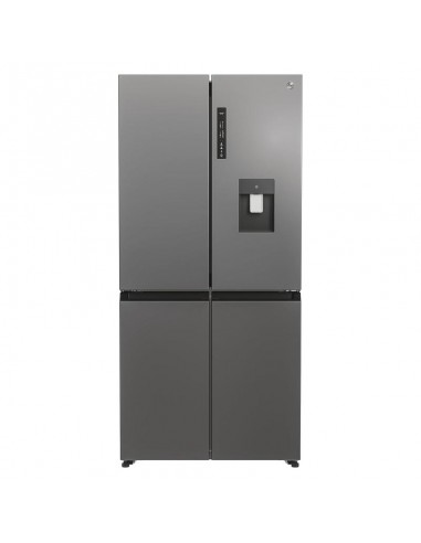Réfrigérateur HOOVER HHCR3818EWPL vue extérieure Silver moderne cuisine