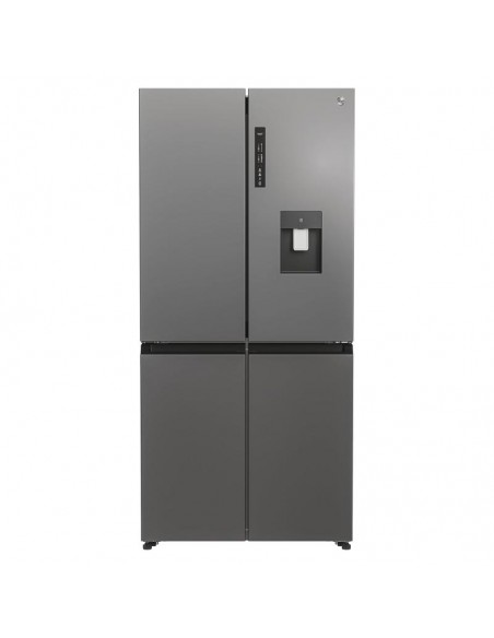 Réfrigérateur HOOVER HHCR3818EWPL vue extérieure Silver moderne cuisine
