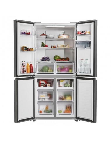 Frigo américain Hoover Silver HHCR3818EWPL double porte design élégant