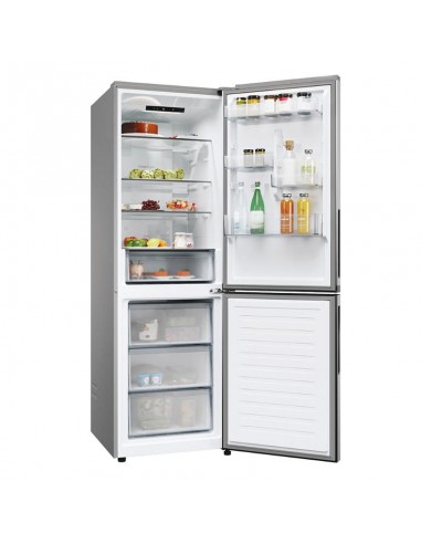 Frigo combiné Hoover HONCQ2T618EX 355 litres design inox moderne cuisine