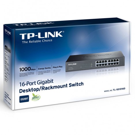 Switch TP-Link Gigabit 16 ports Rackable 10/100/1000 Mbps