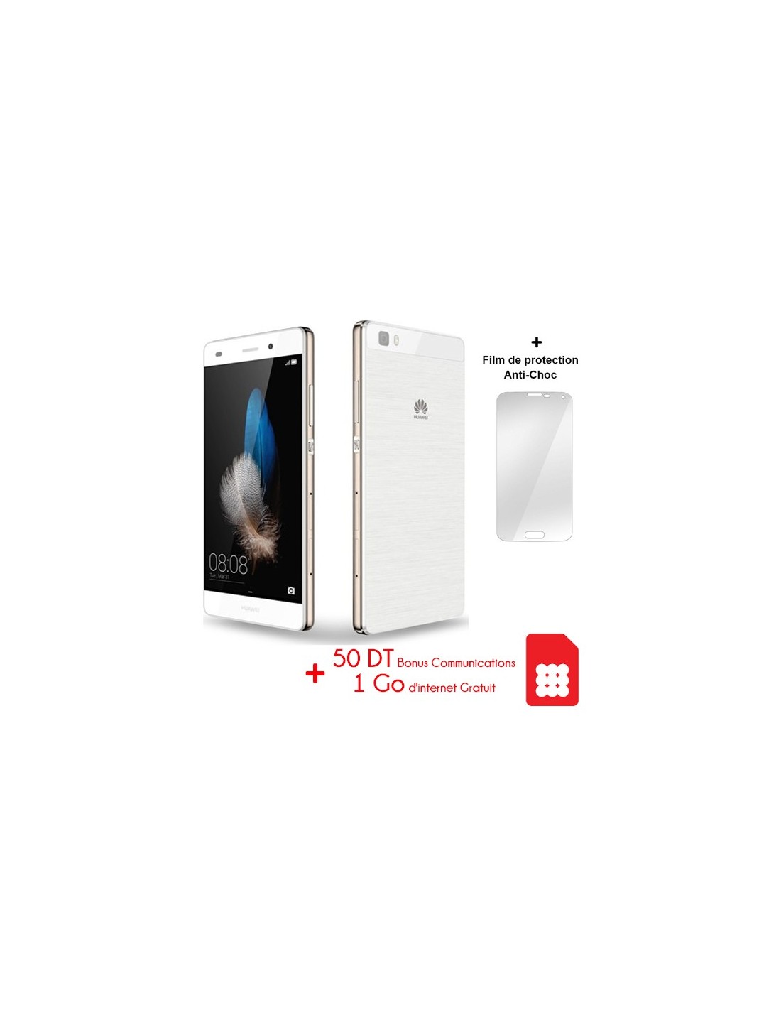 Téléphone Portable Huawei Lite / Blanc Film de protection Anti-Choc Technopro Tunisie