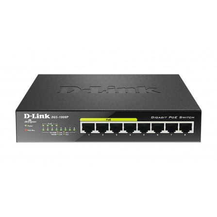 Switch D-Link 8 ports Gigabit Dont 4 Ports PoE 2
