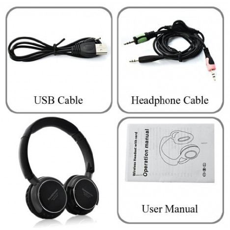 Casque Sans Fil Lecteur MP3 et radio FM Casque Sans Fil Lecteur MP3 et radio FM