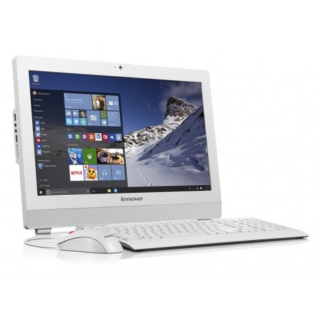 Pc de bureau Lenovo All-in-One S200z / Quad Core / 4 Go / Blanc