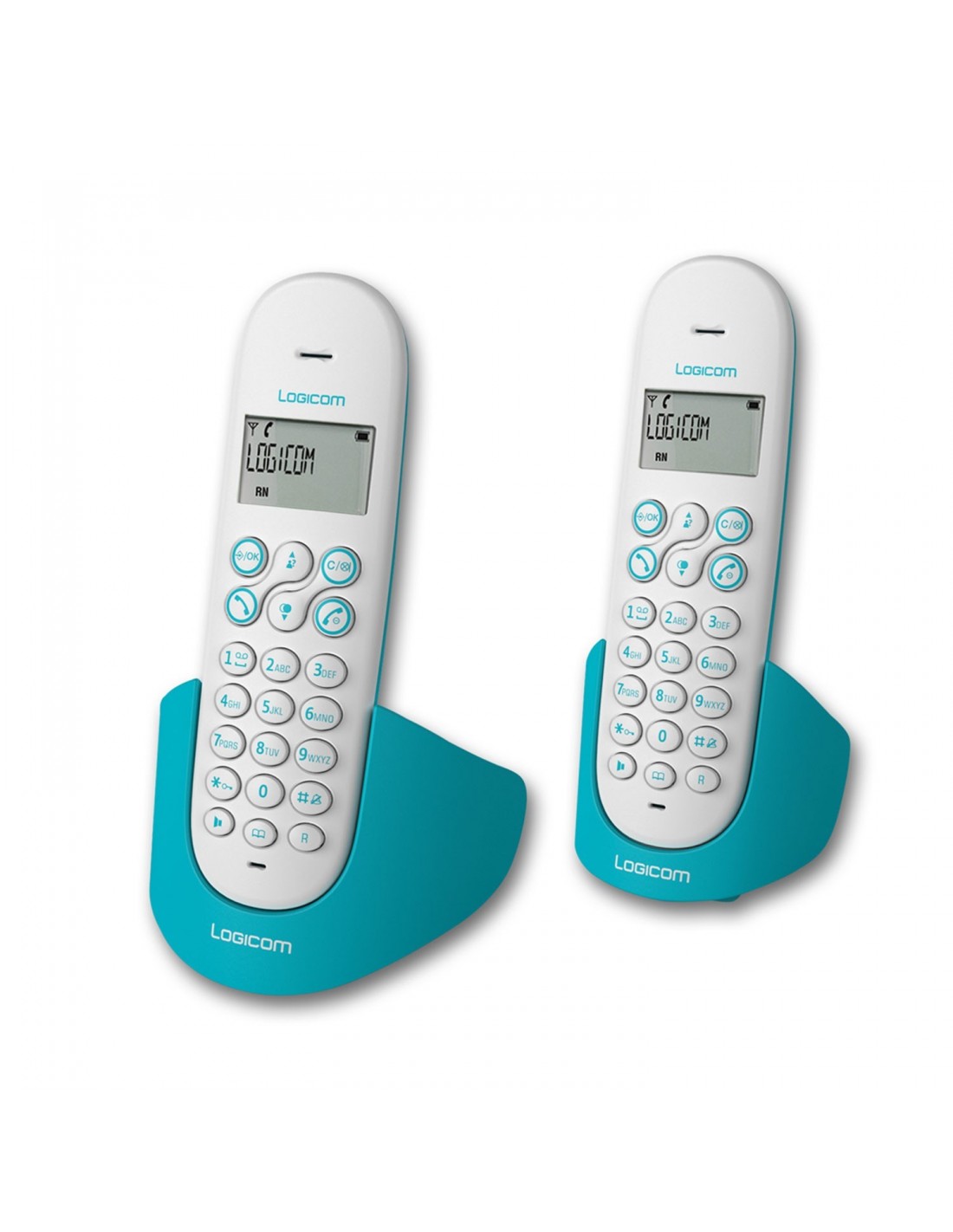 Téléphone Fixe Logicom Aura 250 Duo Sans Fil / Turquoise image 0