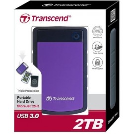 Disque dur externe Antichocs Transcend StoreJet 25H3P 2 To / Purple Disque dur externe Antichocs Transcend StoreJet 25H3P 2 To / Purple