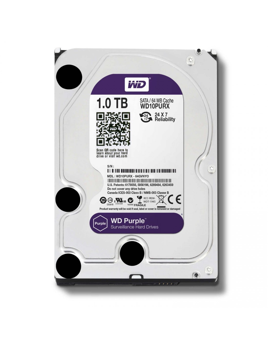 Disque Dur Interne Western Digital 1to 3.5” Pour Vidéosurveillance –  Wd10purx – Best Buy Tunisie